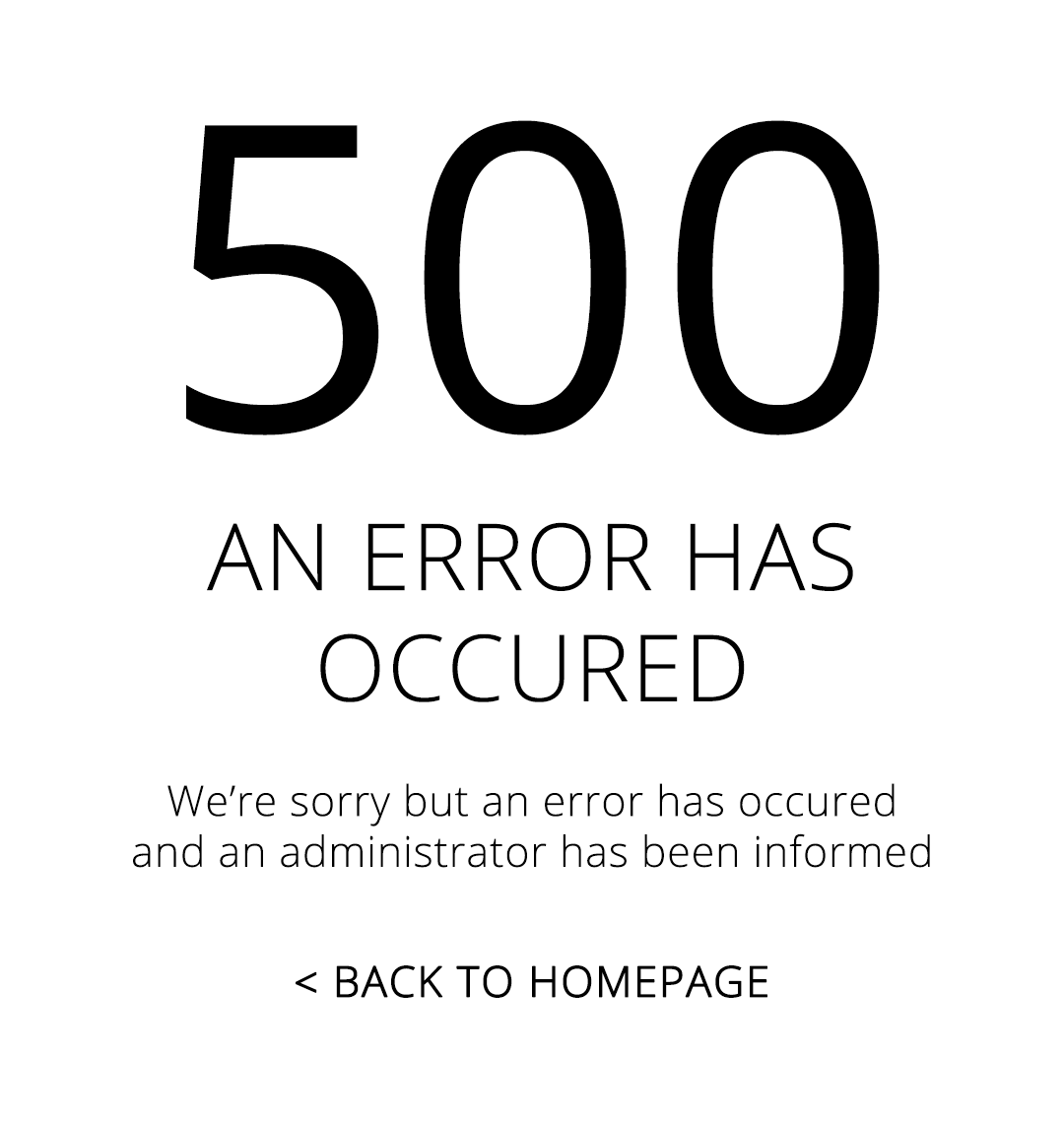 500 - An error has occured